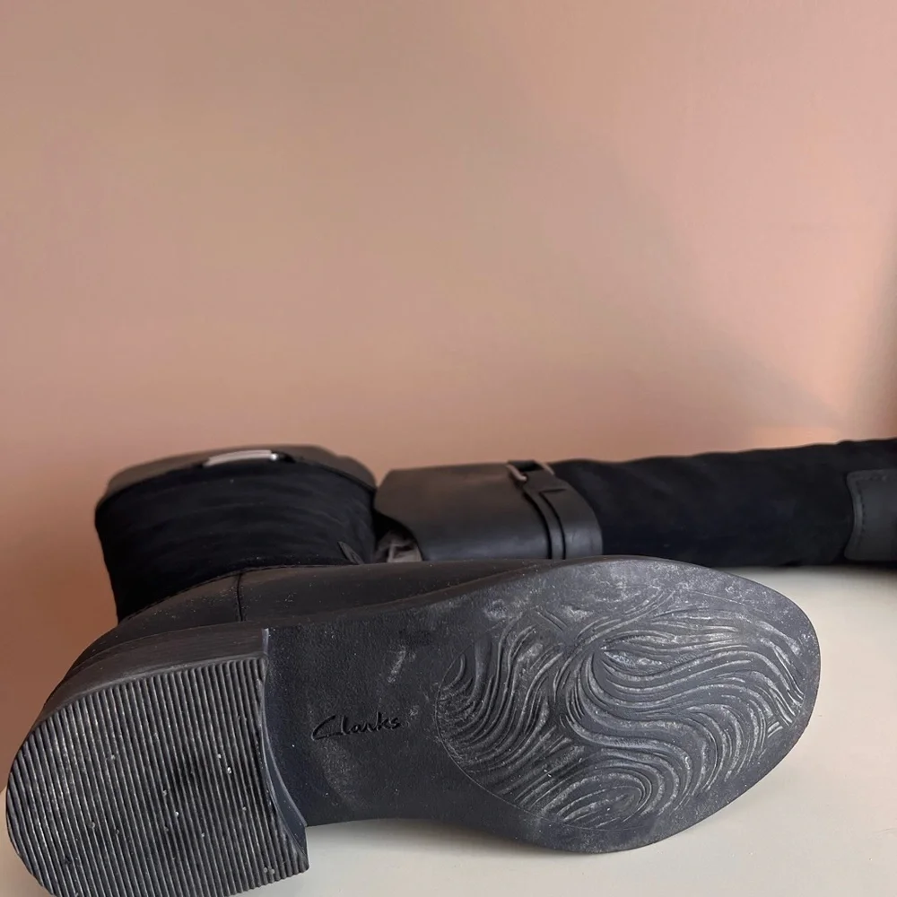 Clarks Black Riding Boots